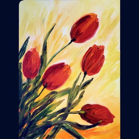 Videó - Tulipán, hand painting